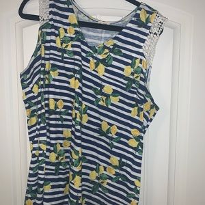 Striped lemon tank top